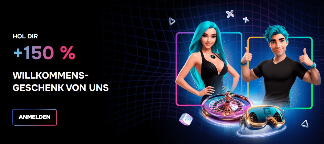 Gizbo Casino Deutschland - 150% Willkommensbonus + 200 Freispiele